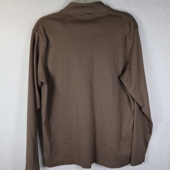 Local Boy Outfitters Brown Pullover 1/4 Zip Size Large Golf Outdoor Fishing - Picture 5 of 6